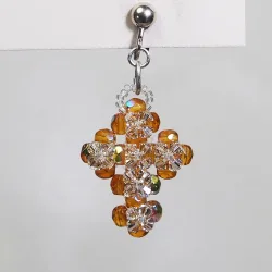 Clips  - Silver brass - Earrings Clarissa - Clips  - Silver brass - Laiton argenté